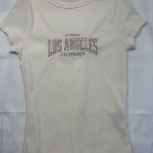 Cream Short Sleeve Tee Size Small